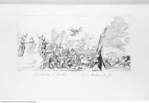 Pitture a fresco del Camposanto di Pisa disegnate da Giuseppe Rossi ed incise dal Prof. Cav. G.P. Lasinio Figlio Firenze Tipografia all' insegna di Dante 1832Die ersten Leiden des Hiob - Pitture a fresco del Camposanto ... 1832