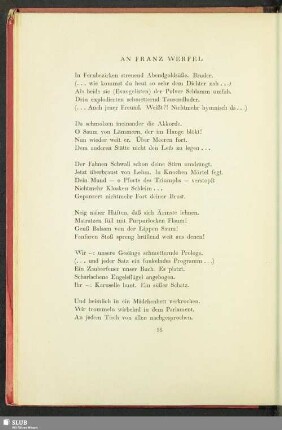 An Franz Werfel