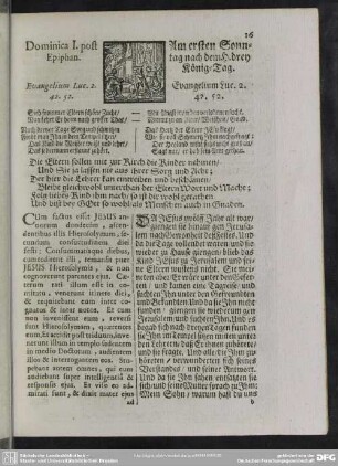Dominica I. post Epiphan.