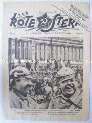 Proletarische Halbmonatszeitschrift "Der Rote Stern" u.a. zur Fürstenabfindung