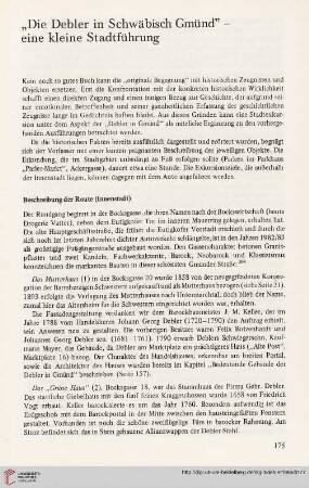 „Die Debler in Schwäbisch Gmünd" - eine kleine Stadtführung