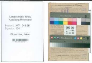 Entnazifizierung Jakob Elbrechter , geb. 22.08.1891 (Angestellter)