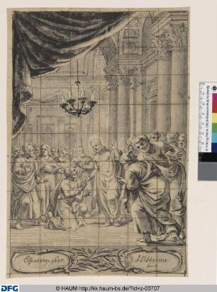 Eisenberg: Entwurf zu einem Wandgemälde: Christus und der ungläubige Thomas