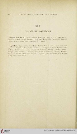 XVII. Voirie et aqueducs