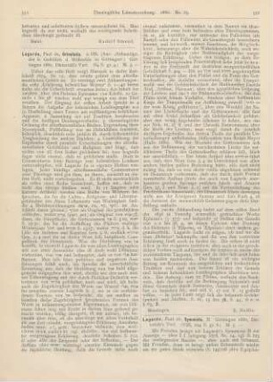 551-552 [Rezension] Lagarde, Paul de, Orientalia. 2. Heft