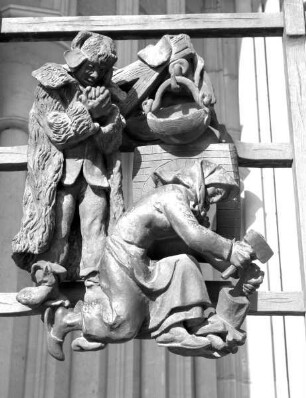 Gitter mit Monatsdarstellungen und den Tierkreiszeichen — Der Januar