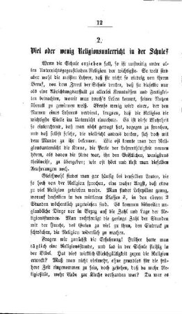 Viel oder wenig Religionsunterricht in der Schule?