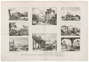 Acht italienische Idealveduten (Zusammendruck)