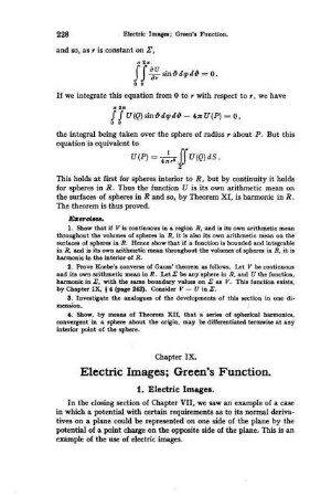 Chapter IX. Electric Image; Green's Function.