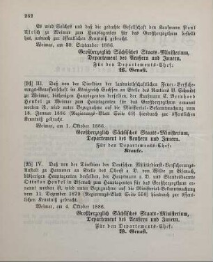 95. Ministerial-Bekanntmachung, den Wechsel in der Hauptagentur der Deutschen Militärdienst-Versicherungs-Anstalt zu Hannover betreffend