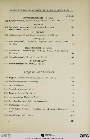 Teppiche und Diverses (Nr. 529-550)