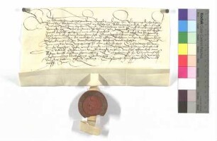 Propst Albrecht von Ellwangen verleiht dem Paul Hanns eine Wiese zu Lehen.