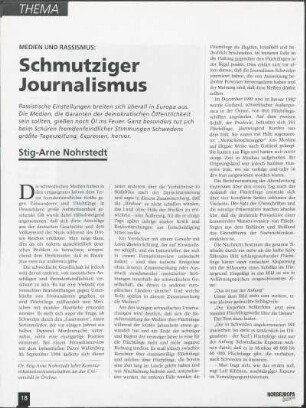 Medien und Rassismus: Schmutziger Journalismus