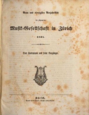 Neujahrstück der Allgemeinen Musik-Gesellschaft in Zürich, 49. 1861