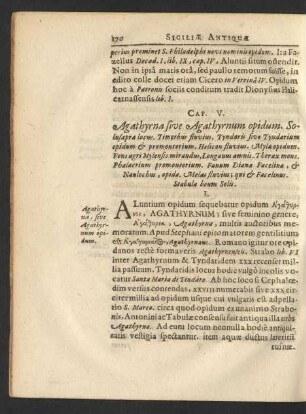 Cap. V. Agathyrna sive Agathyrnum opidum ...