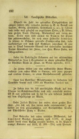 Lausitzische Miscellen