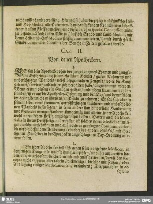 Cap. II. Von denen Apotheckern