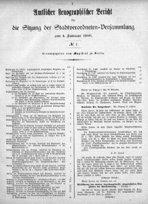No. 1, 4. Januar 1900