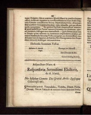 Adjunctum Num. 6.