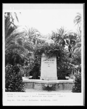 Denkmalbrunnen für Jaime I. de Aragon, Befreier von Elxe von 1265