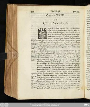 Caput XXIII. De Christi Sacerdotio.