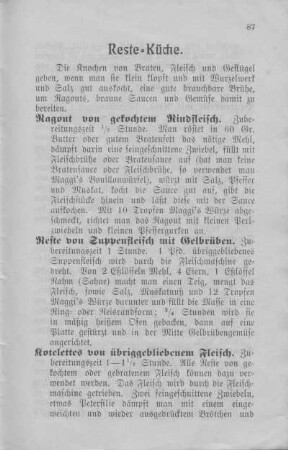 Reste-Küche.