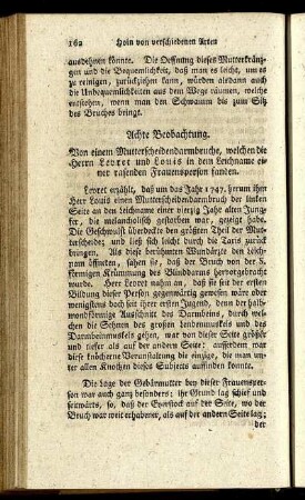 Achte Beobachtung. - Dreyzehnte Beobachtung.