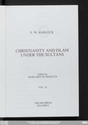 2: Christianity and Islam under the sultans