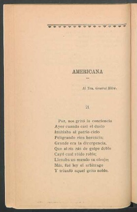 Americana : Al Ten. General Mitre