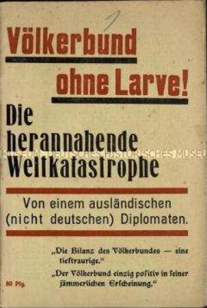 Schmähschrift gegen den Völkerbund