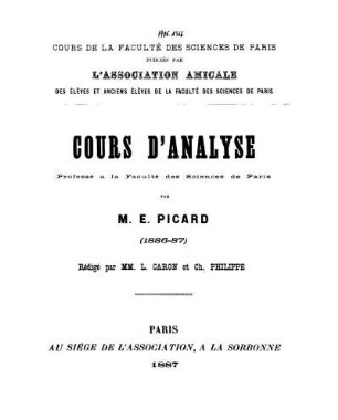 Cours d'analyse