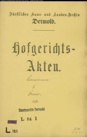 Linnemann, Simon Hermann gegen Drewes zu Schmedissen - Schuldforderung
