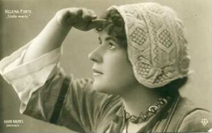 Helena Forti als Marga : Helena Forti als Marga in "Stella maris" von Alfred Kaiser. Königliche Hofoper Dresden, Dresdner Erstaufführung 24.08.1912. Fotografie (Weltpostkarte) von E. Müller (Hahn Nachf.)