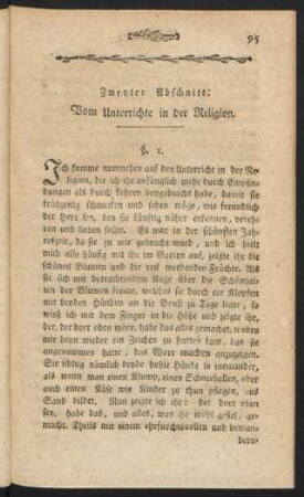 Zweyter Abschnitt: Vom Unterrichte in der Religion.