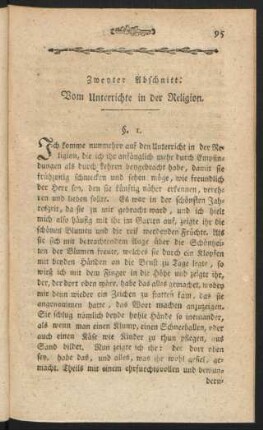 Zweyter Abschnitt: Vom Unterrichte in der Religion.