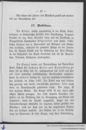 IV. Mobiliars.