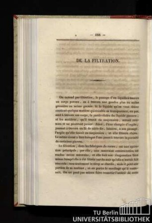 De la filtration