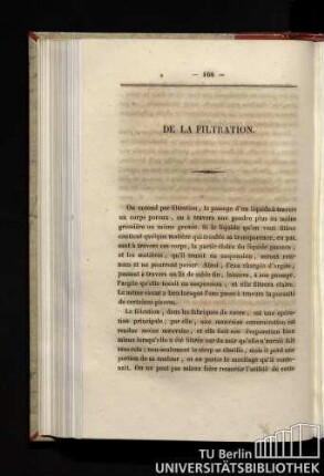 De la filtration