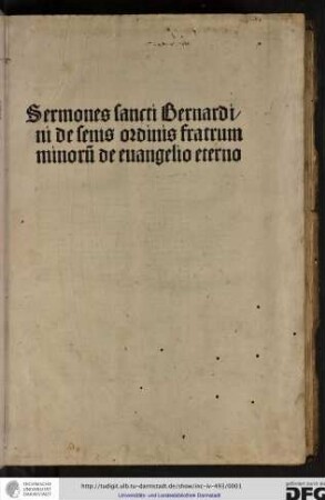 Sermones de evangelio aeterno