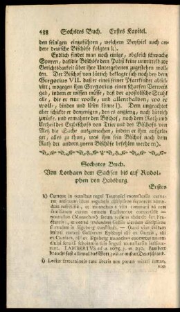 Sechstes Buch. Von Lotharn dem Sachsen bis auf Rudolphen von Habsburg.