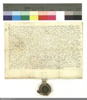 Revers Christian Ignaz Gerlachs bezüglich der Belehnung mit einem Haus und einem Garten in Fulda durch Placidus [von Droste], Abt von Fulda