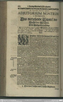 Das vierzehende Capitel des Buchs der Weisheit