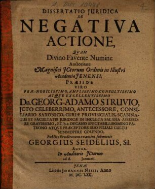 De negativa actione