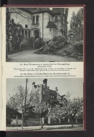 58. Haus Wiesenstein in Agnetendorf im Riesengebirge (Zustand 1939)