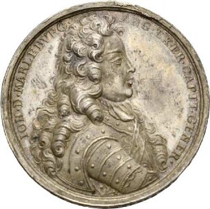 Medaille von Georg Hautsch auf John Churchill of Marlborough und den Sieg in der Zweiten Schlacht bei Höchstädt, 1704