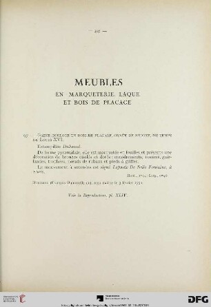 Meubles en marqueterie, laque et bois de placage (Nr. 97-131)