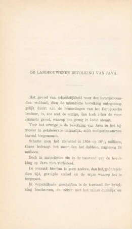 De landbouwende bevolking van Java