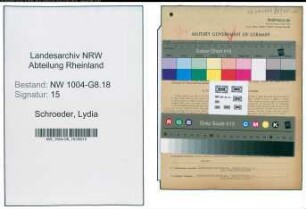 Entnazifizierung Lydia Schroeder , geb. 23.05.1898 (Buchhalterin)