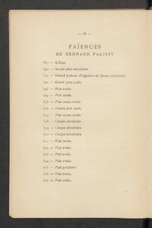 Faïences de Bernard Palissy