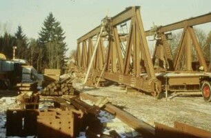 Einsatz des SS 80-Brückengerätes, beim Umbau der Tiefentalbrücke bei Roßhaupten